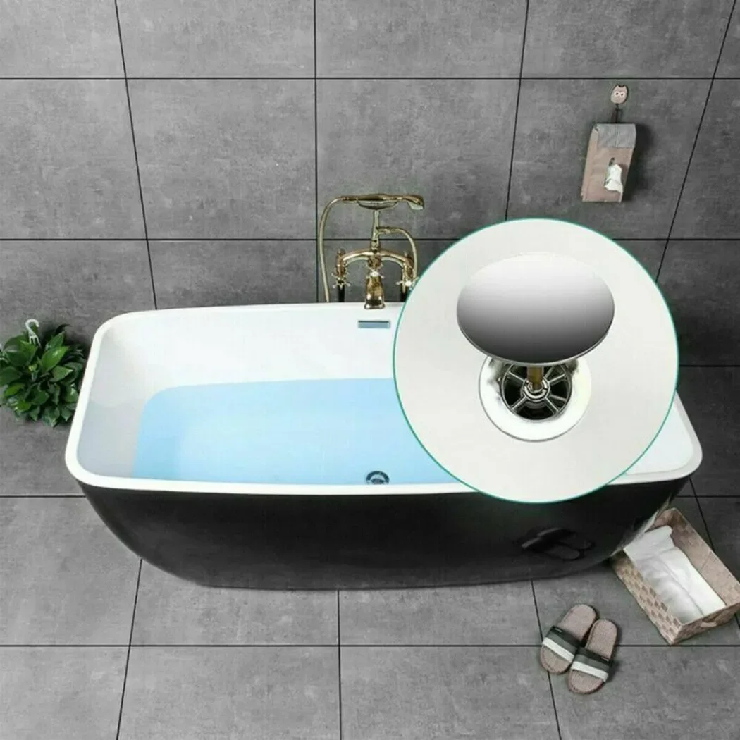 70mm Drain Stopper Bath Basin Waste Stopper Bath Plug Replacement Adjustable Bathroom Tub Drain Drainer Strainer