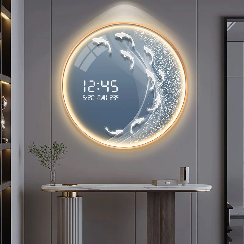 Round Entrance wall clock Restaurant Creative Interior Large wall clock modern design relógio parede cozinha home decorations