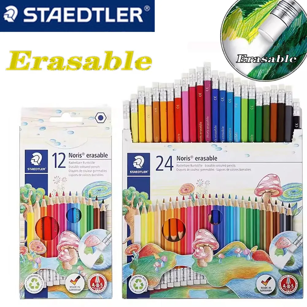 

12/24 Colors/set German STAEDTLER Erasable Color Pencil 144 50NC Painting Graffiti Colored Lead Art Supplies Stationery School