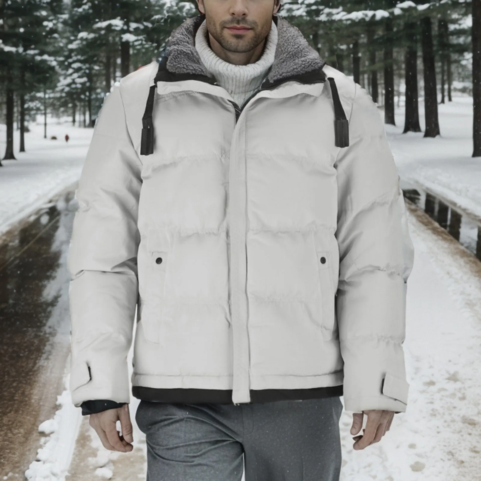 Winter Parkas Men Plus Size Thick Padded Jacket Coat Fashion Casual Parkas Male Big Size Waterproof Thick Parkas Clothes
