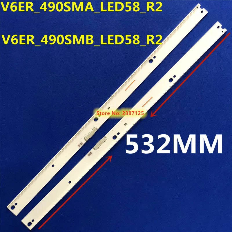 LED Backlight  Strip For UE49KU6400 UE49KU6452 UE49KU6459 UE49KU6500 UE49KU6502 UE49KU6509 UE49KU6510 LM41-00300A CY-KK049BGLVWH