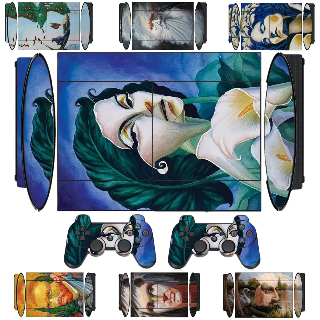 Visual Sense 1858 Vinyl Skin Sticker Protector for Sony PS3 Super Slim and 2 Controller Skins Stickers