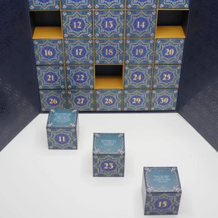 Customization.Wholesale Paper Cardboard Low Price Wholesale Empty Chocolate Ramadan Advent Date Calendar Box for Kid