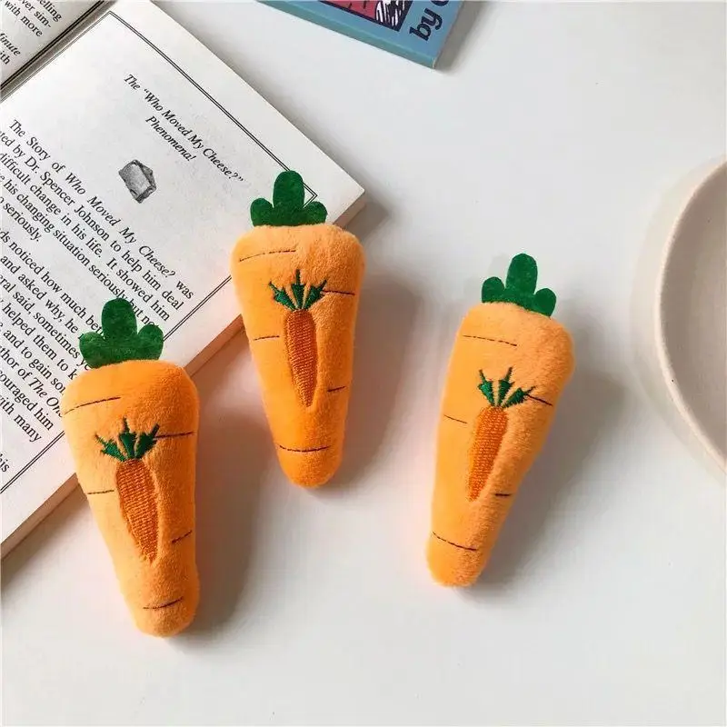 100 Pcs Brooch Cute Cartoon Plush Doll Carrot Pin Buckle Female Students Clothes Bag Decoration