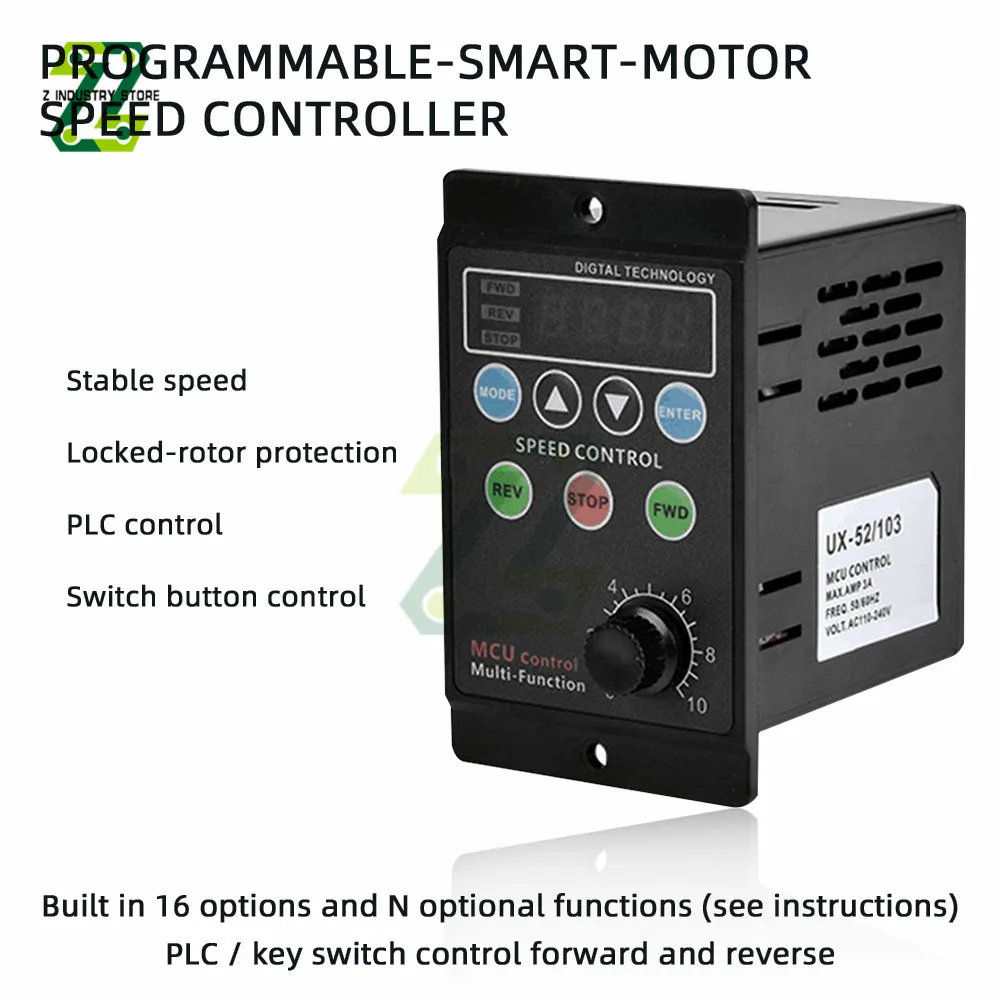 MCU ovládání multifunkční digitální displej motorový rychlost 400W AC220V označit regulátor regulátor 50/60hz