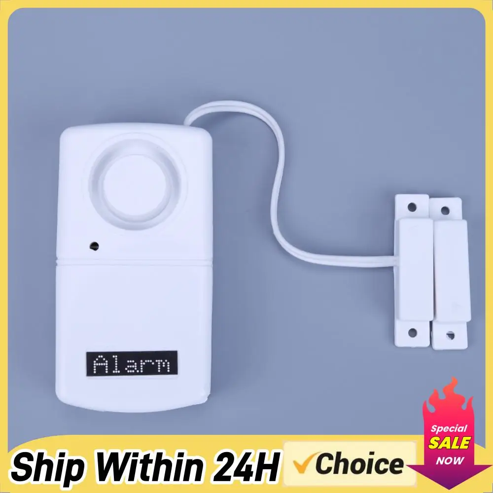 Mini Window Magnetic Alarm System Battery Powered Sticky Security Alarm Sensor Loud Voice Easy Installation for Factory Company