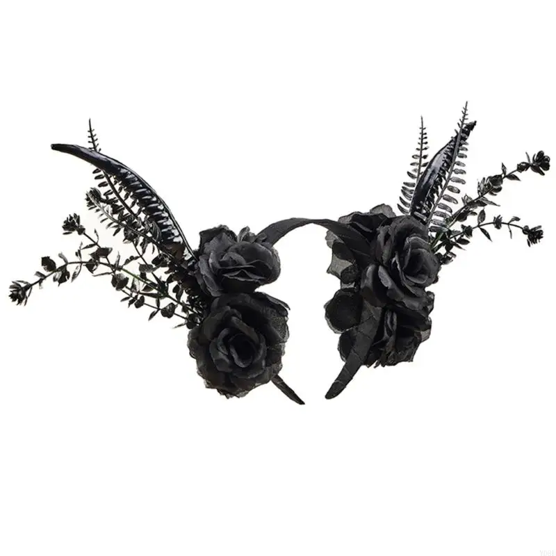 Hexenhut-Kopfbedeckung aus Kunststoff, lustiges Accessoire, Halloween-Stirnband für Mottopartys und Verkleidungsspiele Y08E – Detail 3