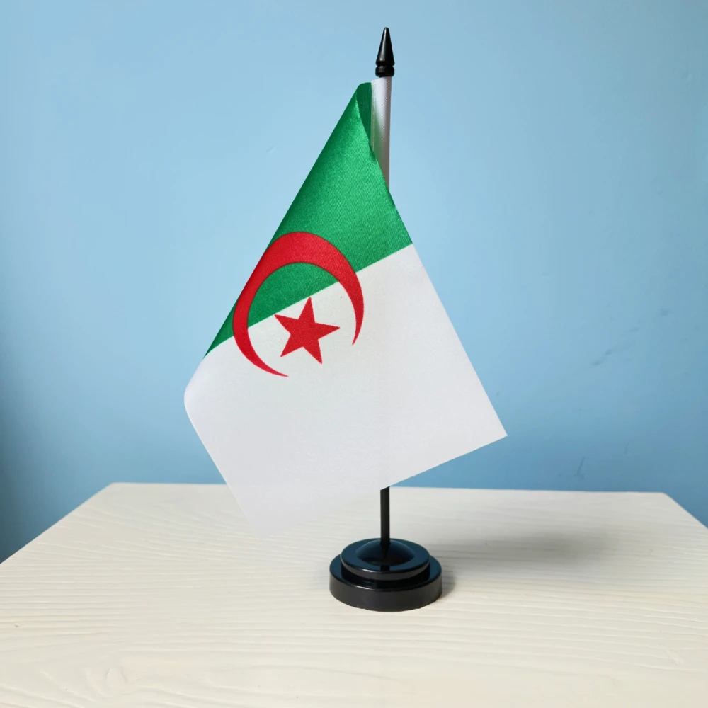 14x21cm Office Desk Flag Algeria Flag National Flag Country Banner