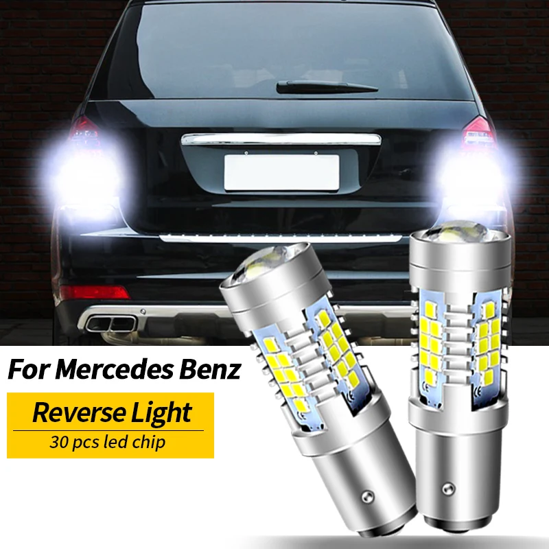 2pcs LED Reverse Light Blub Lamp P21W BA15S Canbus For Mercedes Benz W220 C215 W416 W463 X164 W163 W251 V251 S G M R GL Class