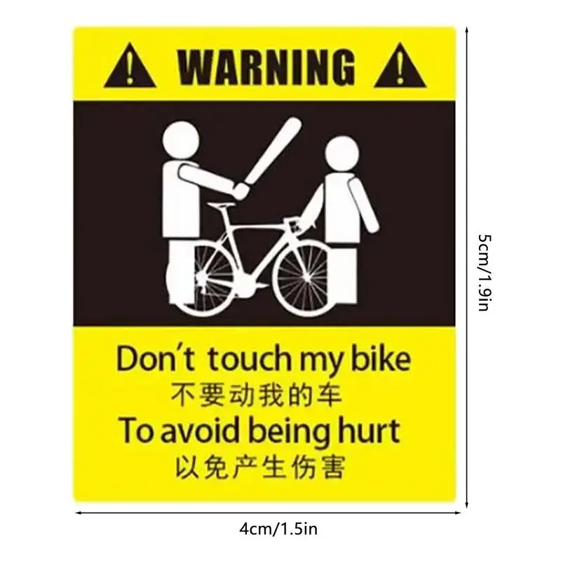 DONT TOUCH MY BIKE MTB Bike Sticker Scratch-Resistant Protect Warning Sticker Waterproof Self Adhesive Cycling Accessories