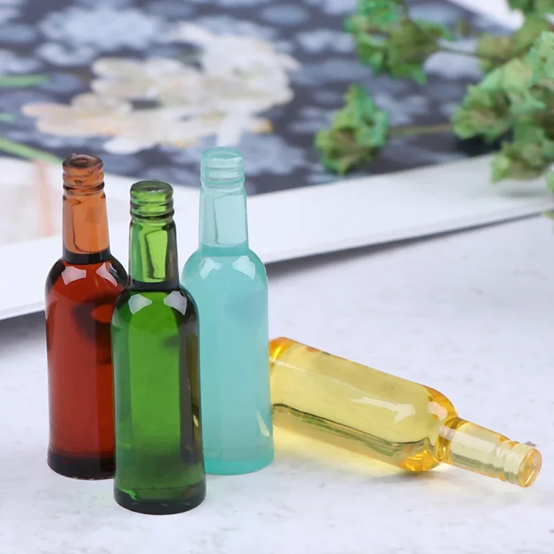 Maison de poupée Miniature 1:12, bouteille de bière, vin, boisson, accessoires de cuisine, 6 pièces