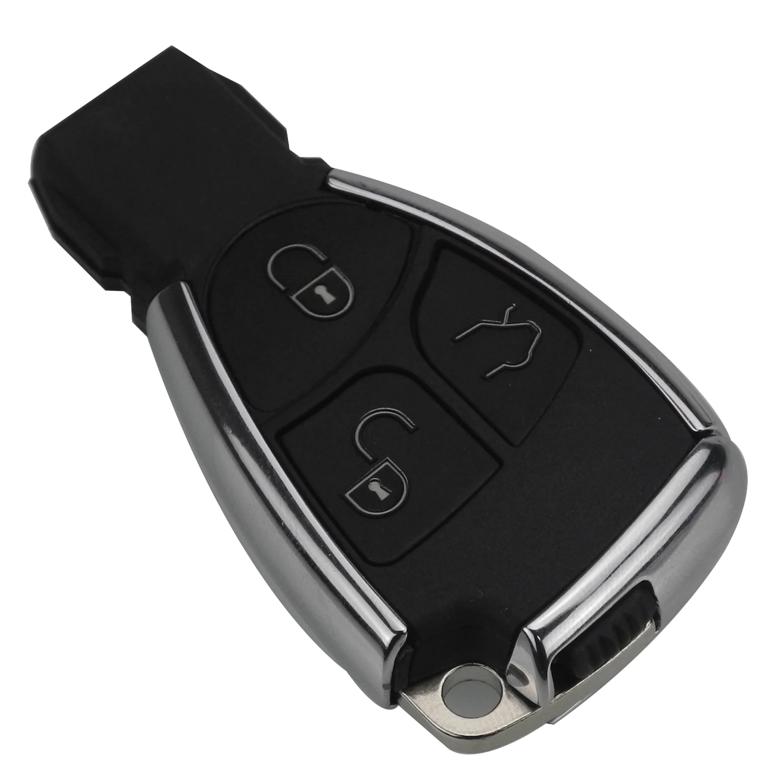 Jingyuqin Smart Car Key Shell For Mercedes For Benz B C E ML S CLK SLK CL GL Chrome Battery Holder Auto Remote Key Fob 3 Buttons