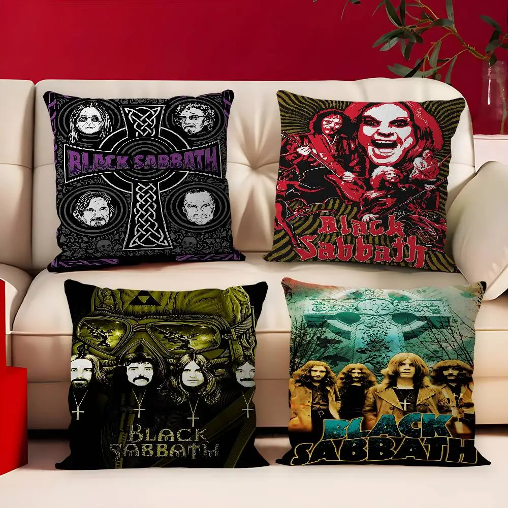 

Band B-Black S-Sabbaths Pillow Anime Pillow Sofa Bed Head Pillow Cover Cushion Cover 45x45 Cm Fashion
