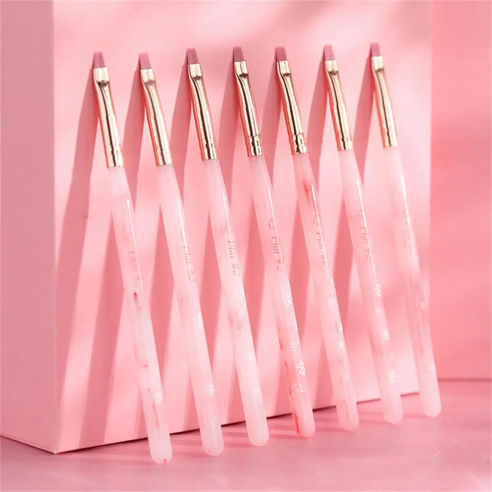 

JIN PAI 100% Pure Sable Kolinsky Acrylic Nail Brush10pcs Nail Art Bit Equipment Brush Angle Rainbow Custom Round Head Size10- 24