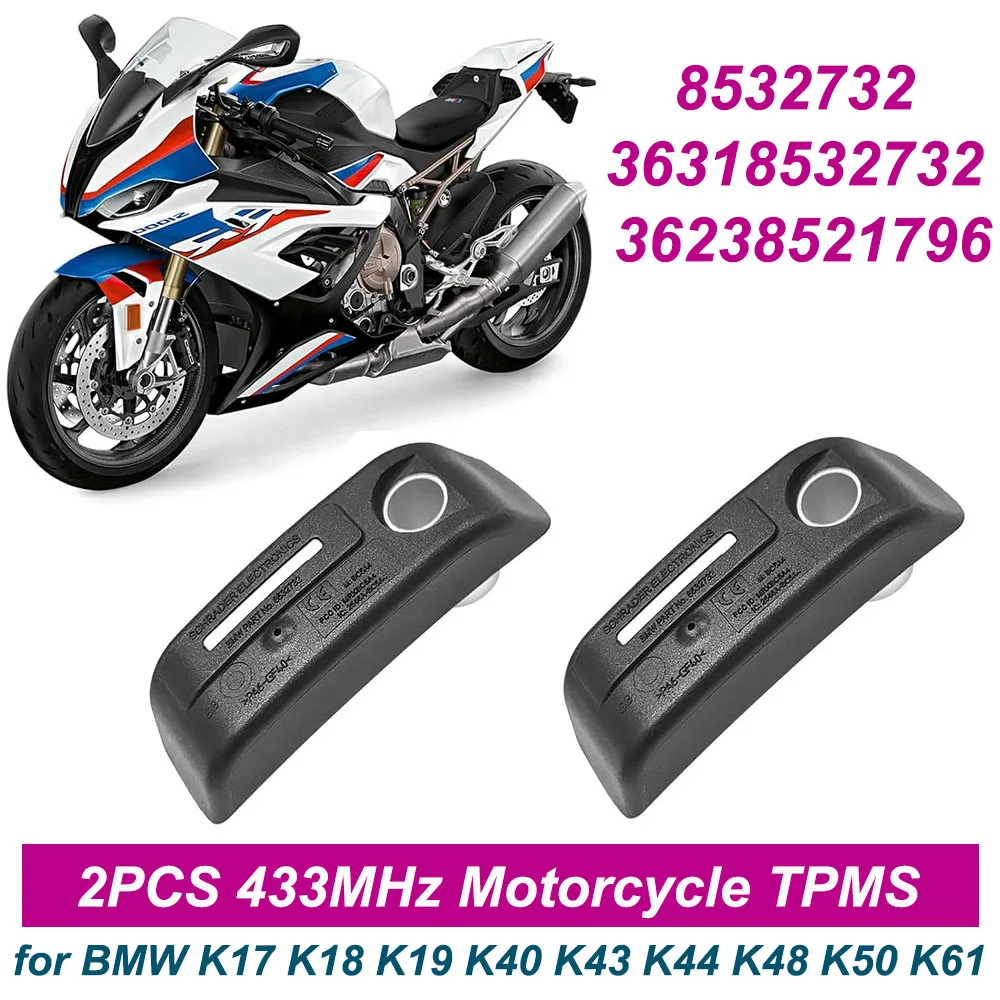 2 шт. 433 МГц датчик TPMS 8532732 36318532732   Для BMW K17 K73 R900 K1200 K1600 F700 F800 R1200 GS RT R RS S ST C600 C650 GT
