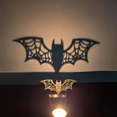 Funny Shadow Stand Candlestick Halloween Spooky Ghost Witch Pumpkin Bat Projection Candlestick Holder Creative Desktop Ornaments