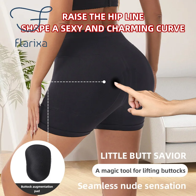 Flarixa 1/2/3 Stück Damen Hip Enhancer Unterwäsche mit herausnehmbaren Polstern Hip Dips Shapewear Shorts Butt Lifter Shaper Höschen