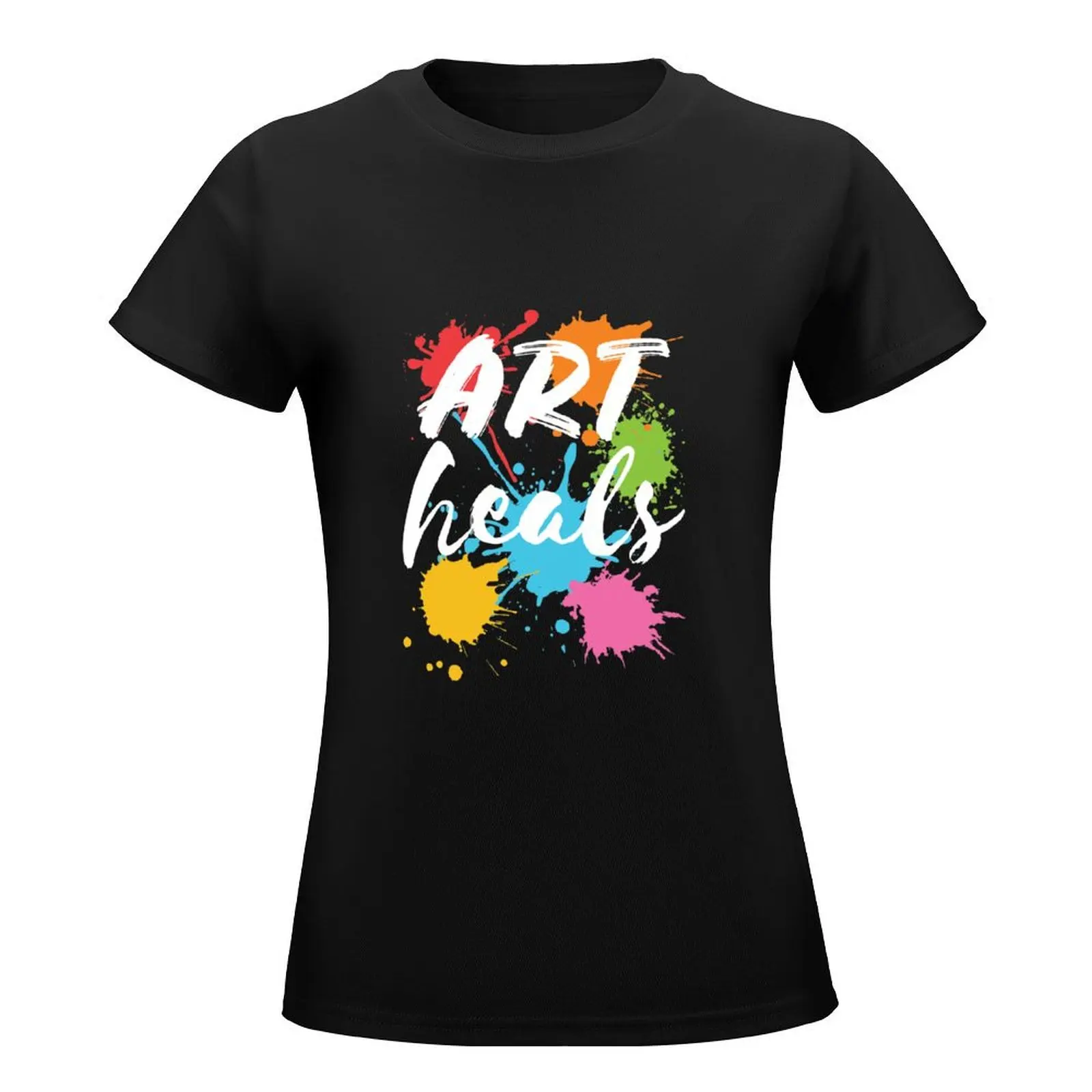 Art Heals Art Therapy Therapist T-Shirt tops lady clothes animal print shirt for girls aesthetic clothes Women's t-shirt