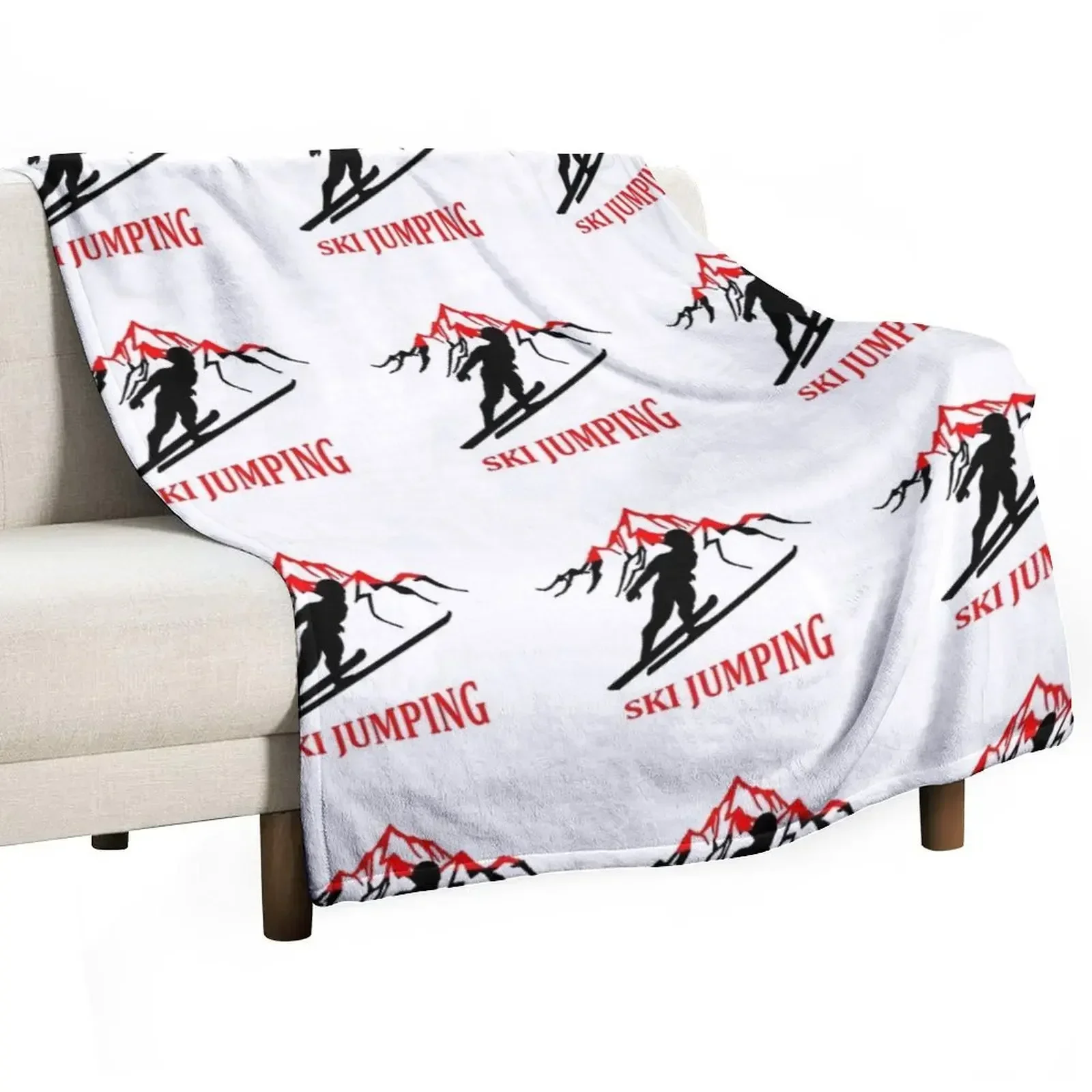 

Ski Jumping Gift Throw Blanket Blankets For Sofas wednesday sofa bed Luxury Blankets