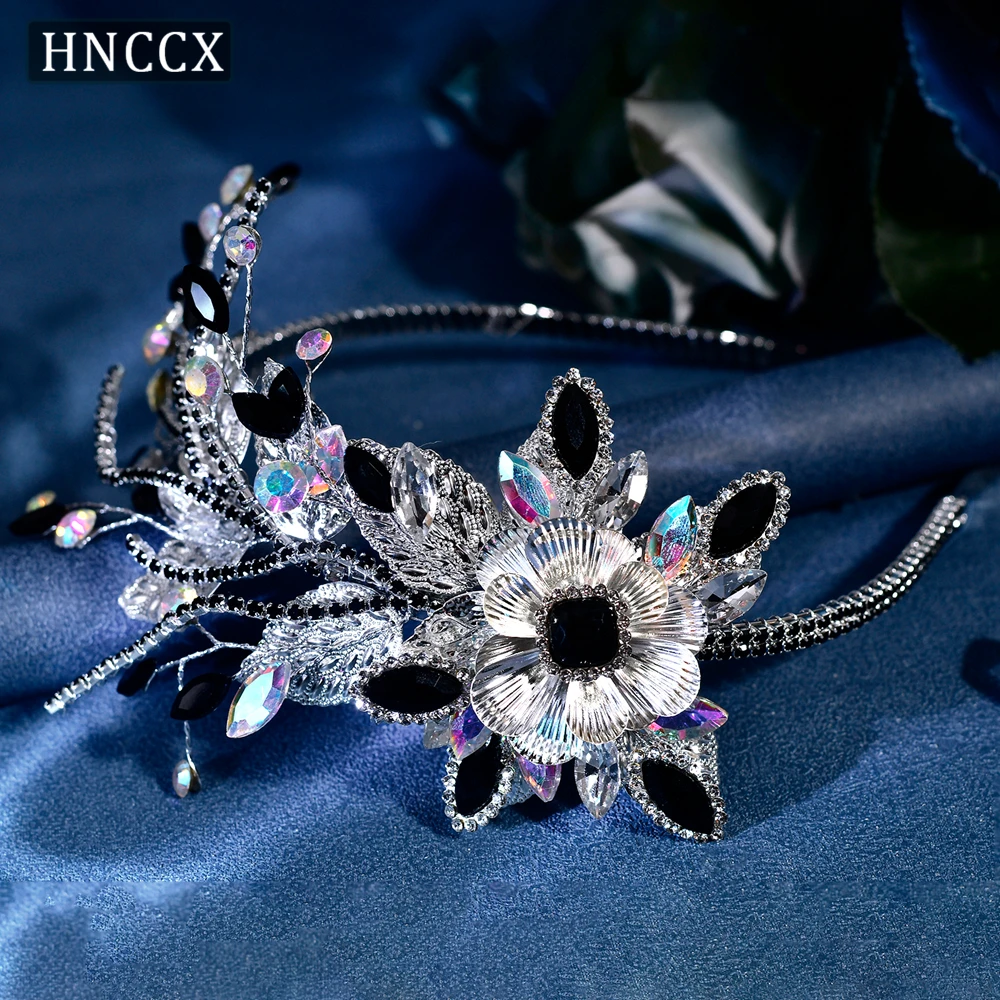 

HNCCX Bridal Headband Alloy Flower Hairband for Woman Wedding Hair Accessories Rhinestone Head Hoop Bride Headpiece CP865