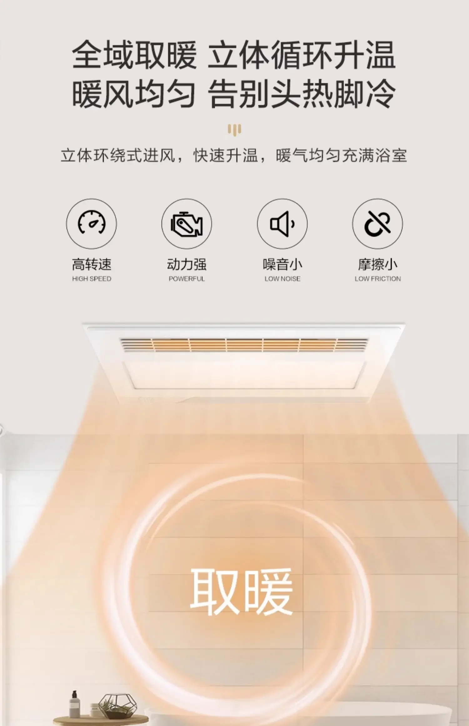 ชุดพัดลมดูดอากาศในห้องน้ําเพดาน 220V พร้อมไฟ, เครื่องทําความร้อนอาบน้ํา, พัดลมอุ่นอเนกประสงค์