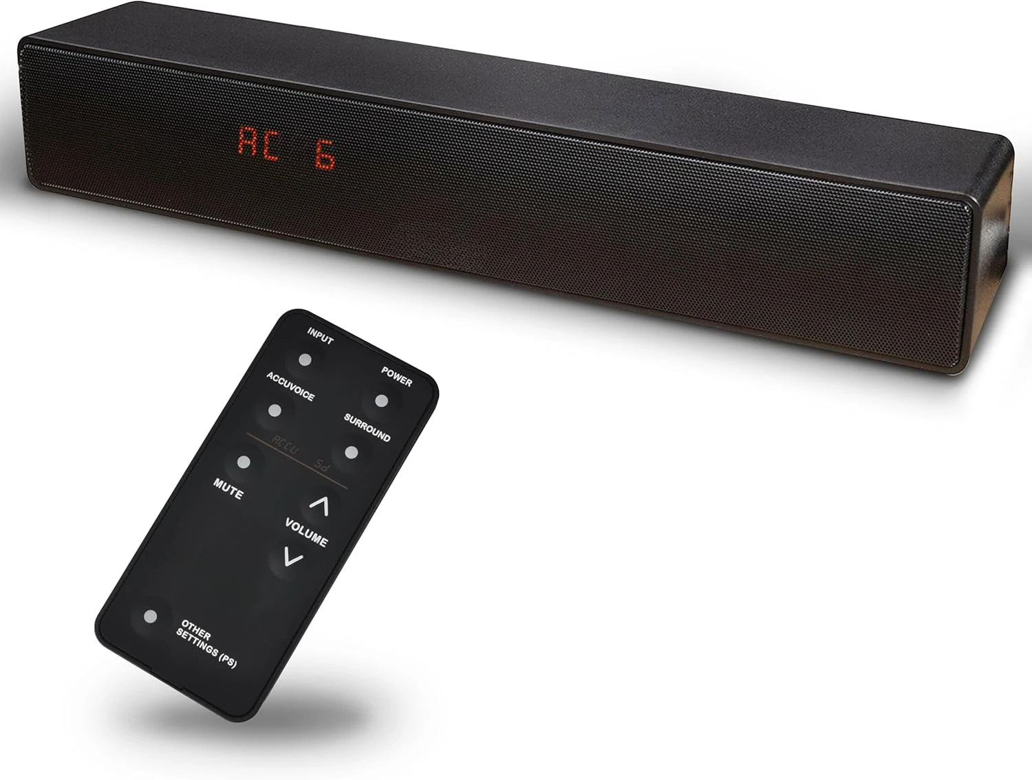 AccuVoice AV157 Dialogue Clarifying Soundbar - Patented Hearing Technology with Voice Boost, Ultimate Low-Profile TV Speake