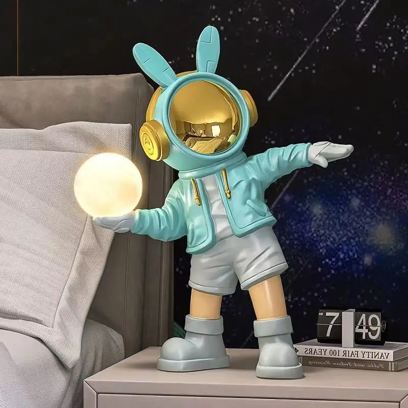 Modern Creative Astronaut Desk Lamp Children S Room Bedroom Bedside Light Luxury Ornament Astronaut Night Light Holiday Gift