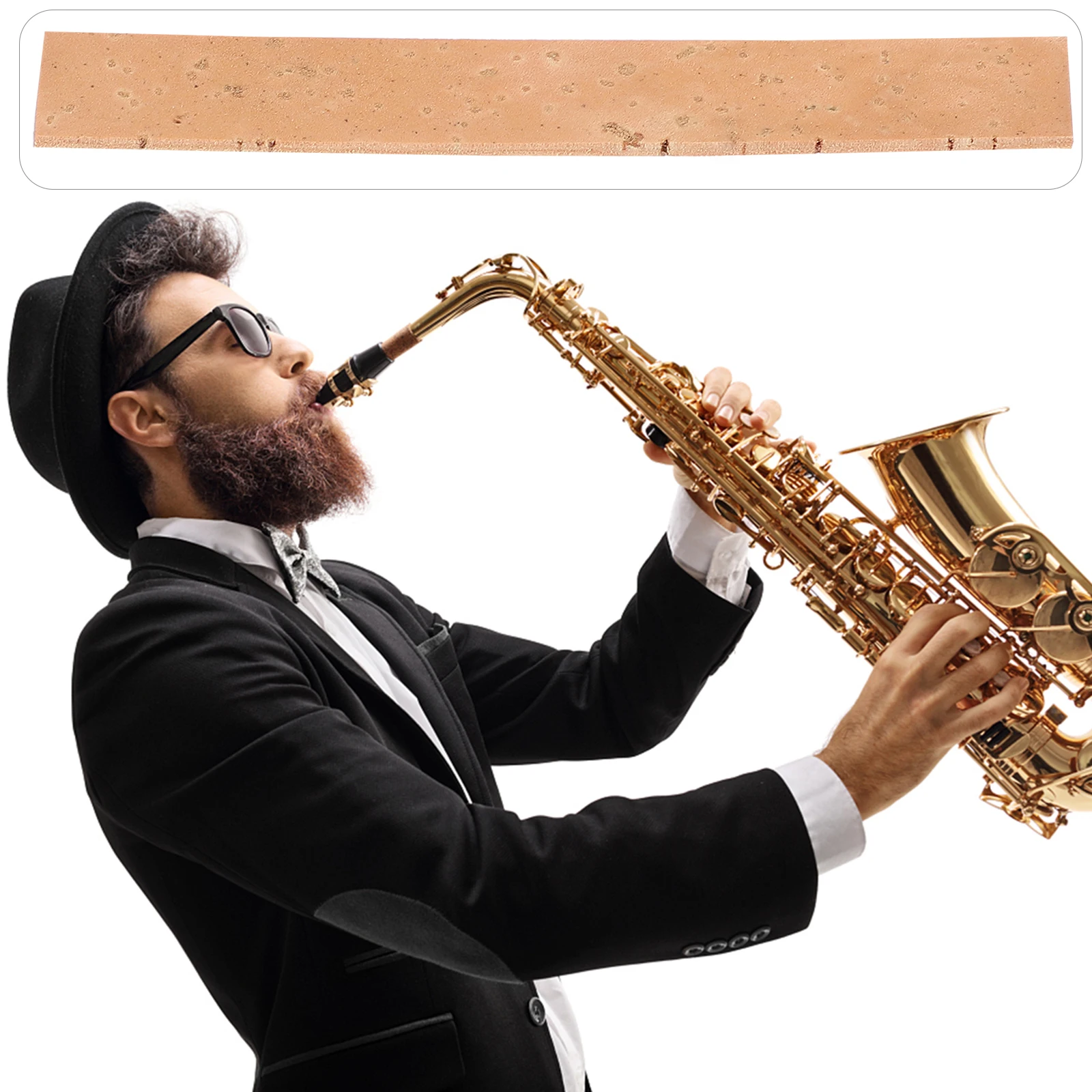 

10 Pieces Cork Sheet Set for Woodwinds Instrument Replacement Clarinet Saxophone Flute Durable Flexible Noise Resistant