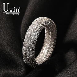 Uwin Full Iced Out Rings Fully Enclosed Vintage Ring Jewelry Pave Setting New In Jewellery Gift For Women