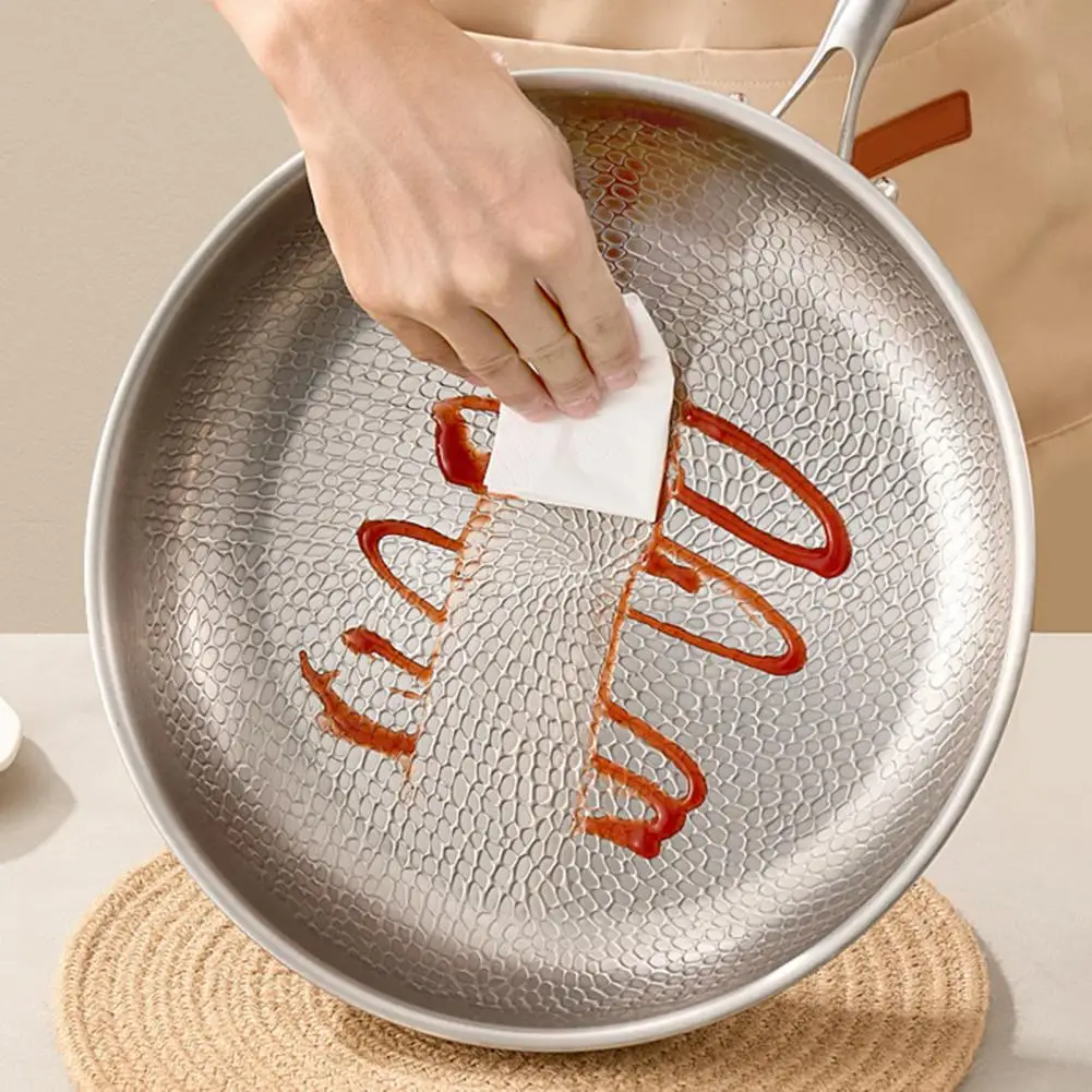 Scratch-resistant Skillet Frying Pan with Lid Scratch-resistant Non-stick Hammered Skillet Durable Healthy Cooking for Gas