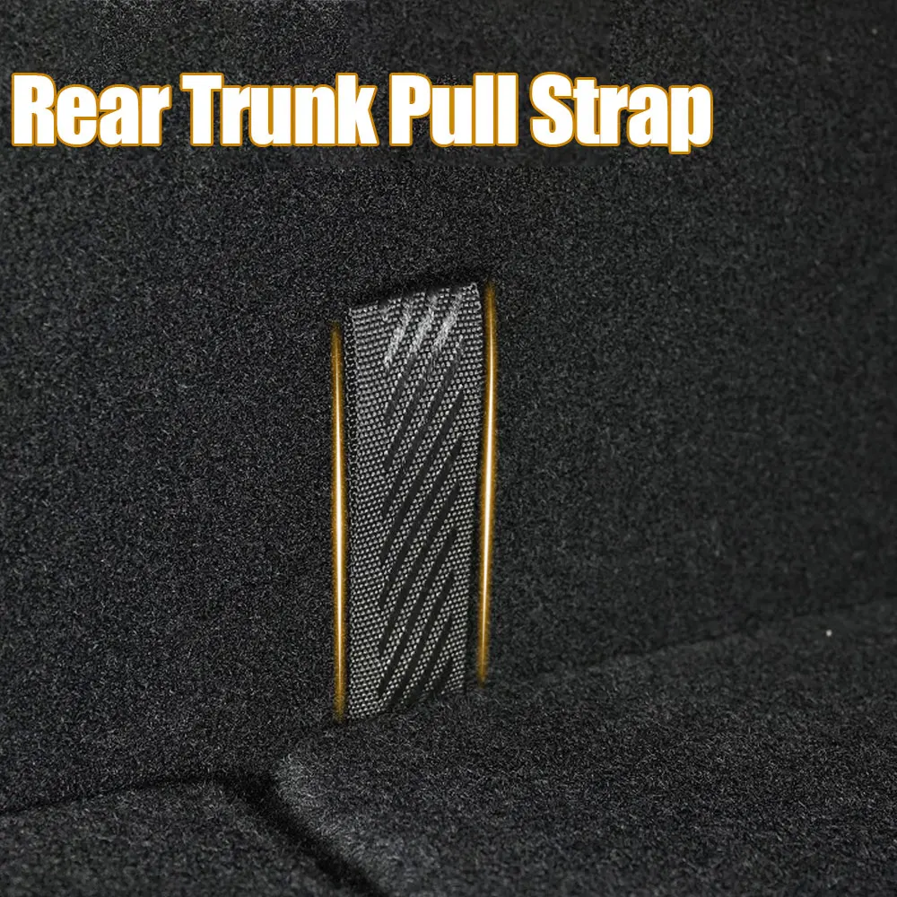 

1Pc Car Tail Box Cover Handle Pull Strap Towing Rope Car Rear Trunk Rope DrawString Car Interior Accessories for Tesla Model Y