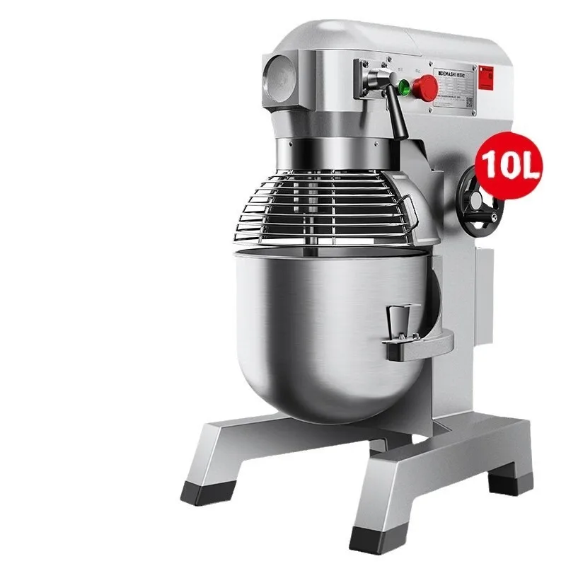 

Commercial 10L Multifunctional Speed Control Mixer Heavy Duty With Safety Guard For Bakery Restaurant Dough Kneading Egg Beating