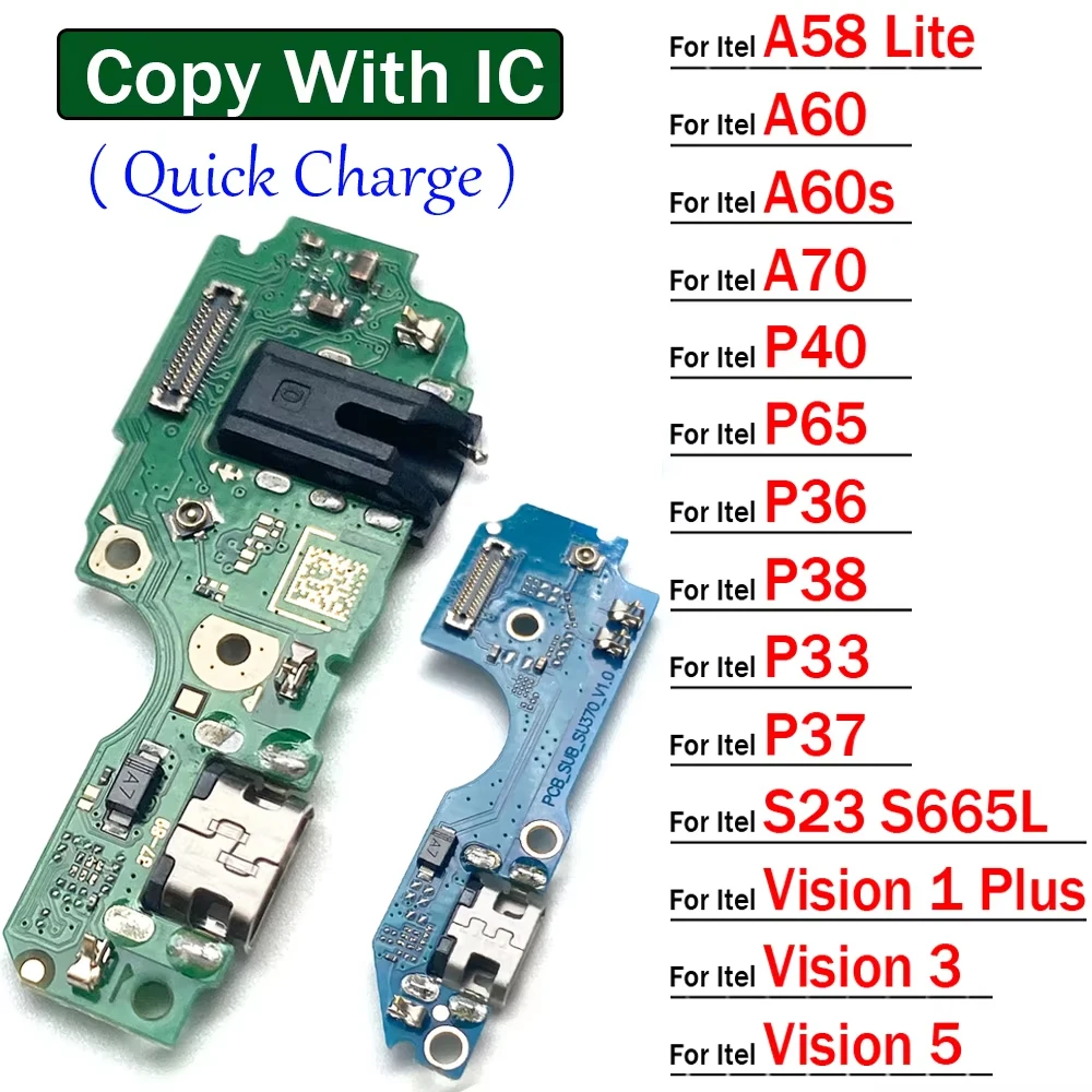 

USB Charging Connector Board Port Dock Flex Cable For Itel A58 A60 A60s A70 Lite P40 P65 P36 P38 P37 P33 S23 Vision 1 3 5 Plus