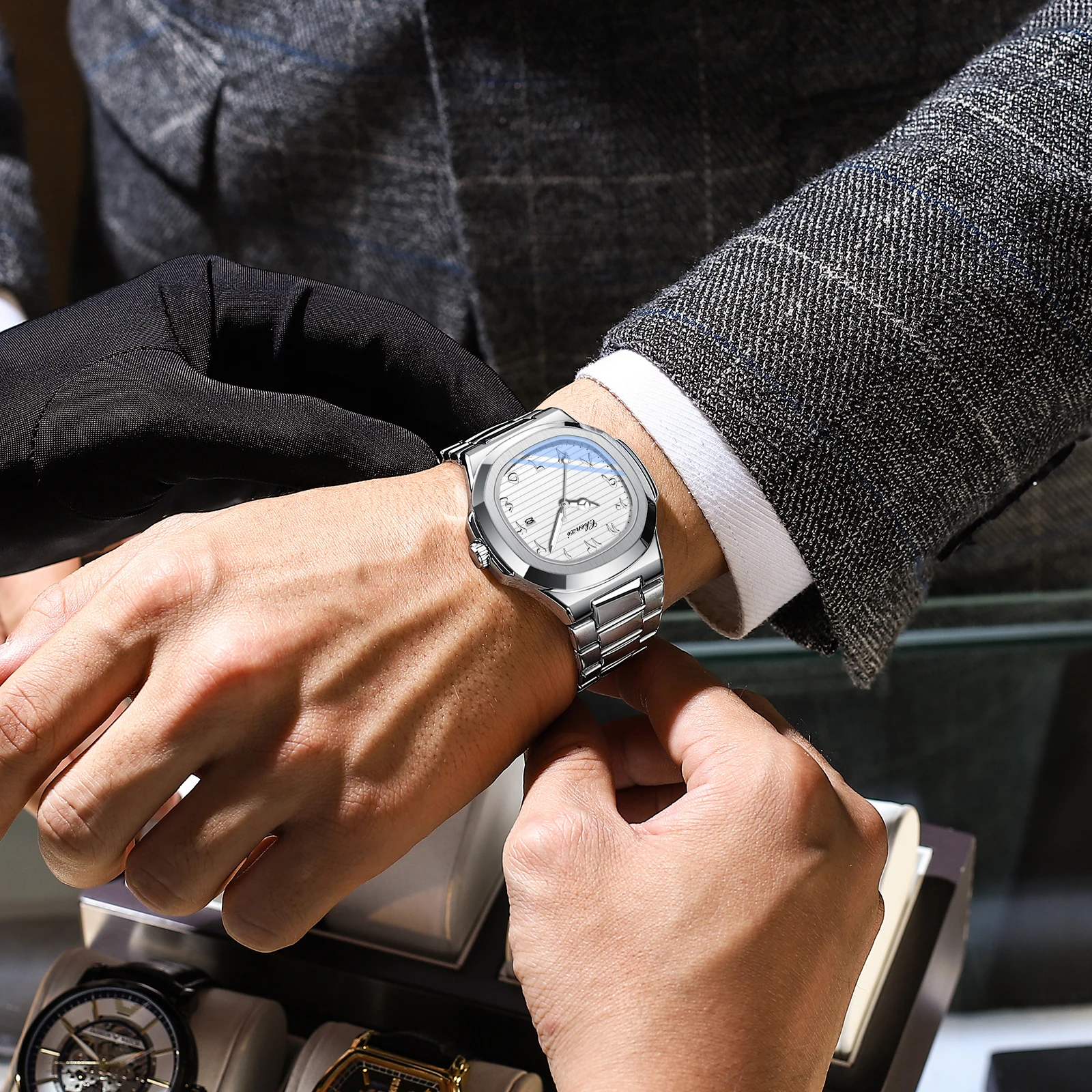 CHENXI NEW Fashion Creative Men's Quartz Watches Luminous Waterproof Date High-end Business Stainless Steel Strap Men's Watch