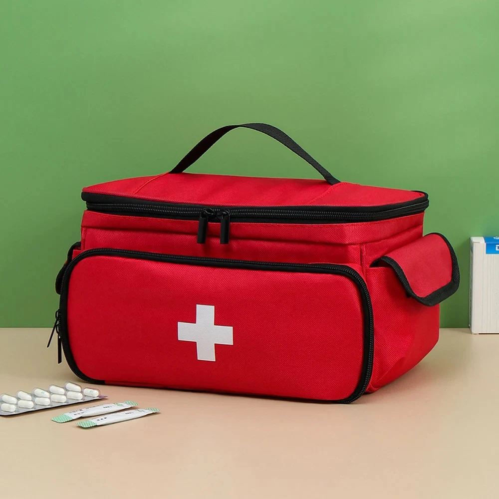 Large-Capacity Portable First Aid Kit Travel Medicine And Medication Storage Bag Oxford Cloth Organizer Box Emergency Survival