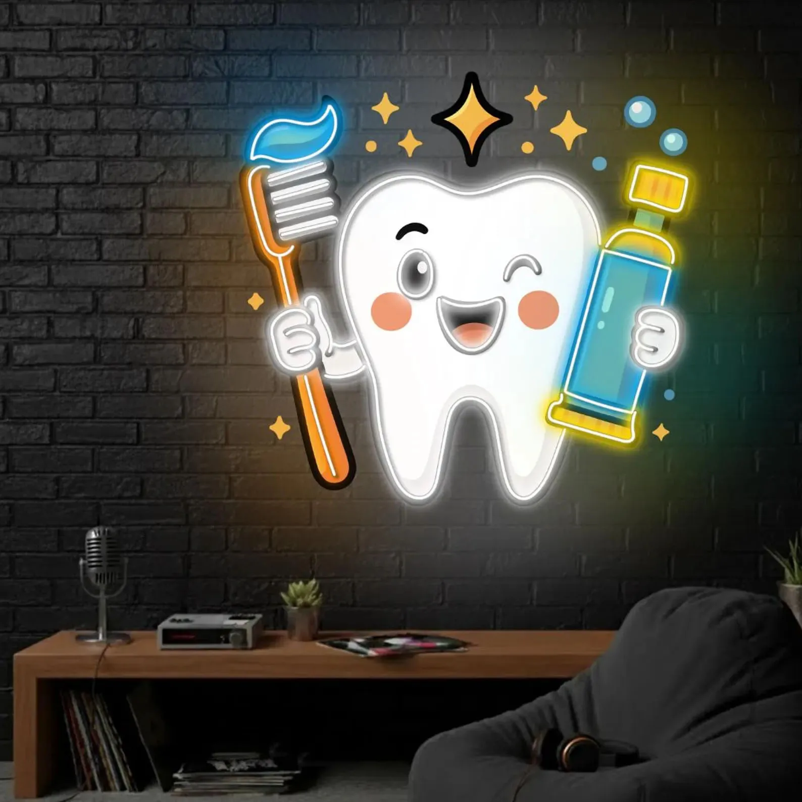Tooth Neon Sign,Dental Clinic Neon Sign,Custom Neon Sign,Gift For Dentist,Medical/Dentist  Office Wall Decor,Doctor Office Decor
