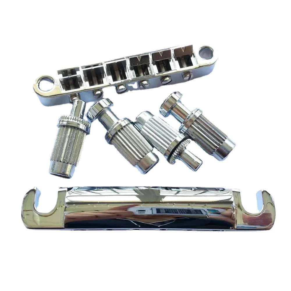 

1 Set Chrome Silver Tune-O-Matic Electric Guitar Bridge And Taiiece For MADE IN KOREA