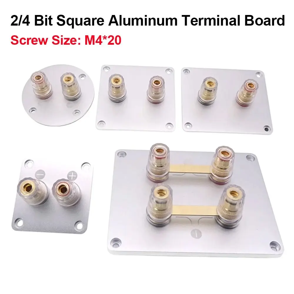 1Pcs 2/4 Bit Hifi Audio Terminal Board Crystal Copper Terminal Aluminum Alloy Material Bit Binding Post Connector