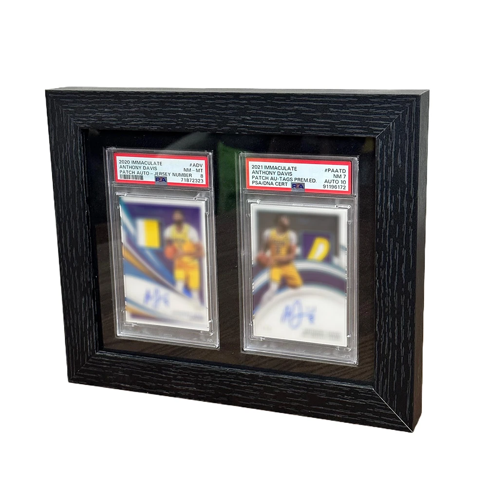 Trading Card Holder Graded Card Wooden Display Frame, For PSA Graded Card, TCG Sports Game Card Holder, Display Holder with hook