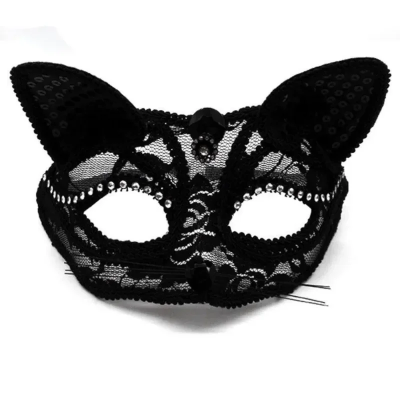 Sexy Spitze Maske Frauen Katze Cosplay liefert Tanz party Leistung Maskerade Fuchs Maske Paar Tier Gesicht Dekor Augen Zubehör