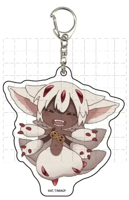 Game Wazukyan Vueko Faputa Riko Belaf Nanachi Irumyuui Keychain Doll Anime Acrylic Keyring Pendant for Gift