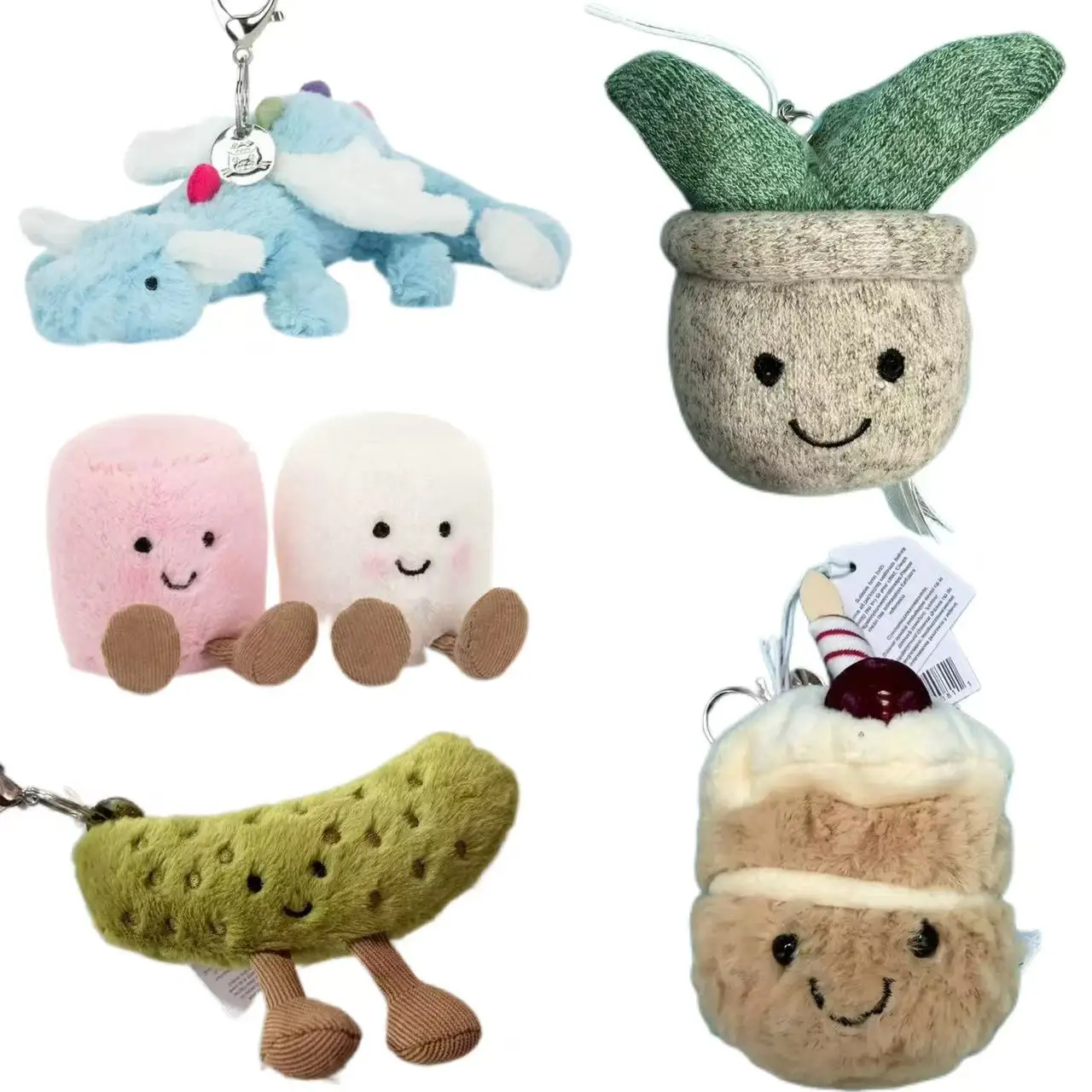 New JA brand plush toy keychain, cute accessory, suitable as a bag charm, perfect for birthday or Children's Day gifts. view 5