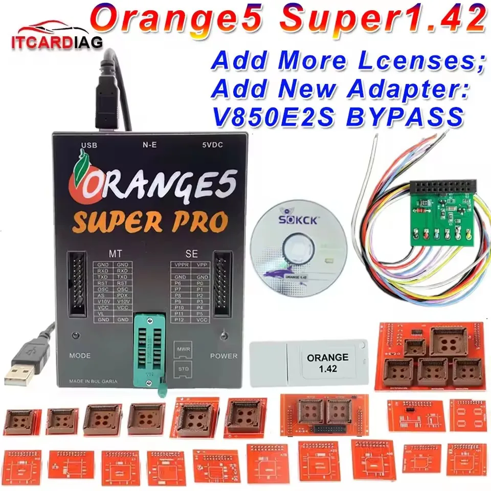 أداة مبرمج Orange5 V1.42 ECU وظيفة الترخيص الكامل تفعيل كامل إضافة تحديث محول لبرنامج Orange 5 Super Pro V1.38 #2