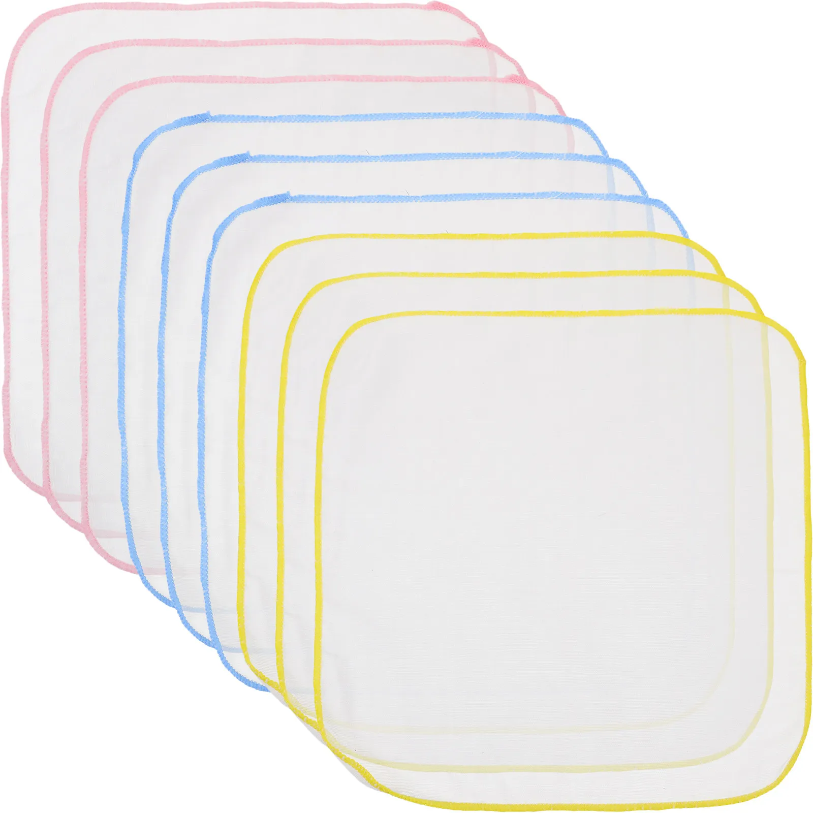 

9Pcs Baby Burp Towels Cotton Drooling Protection 25x25cm Unisex Square Kerchief Water Absorption Small Baby Towel