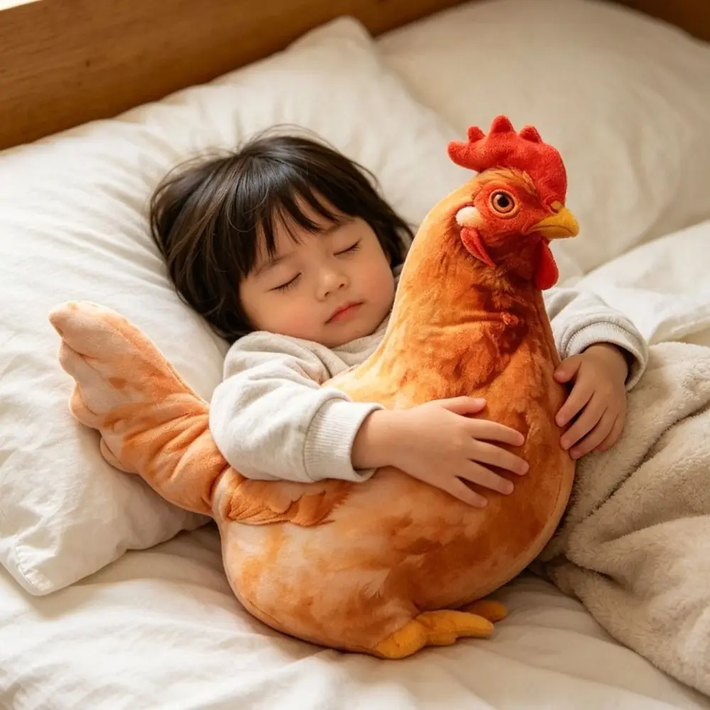 Material Animal Body Pillow 30cm Size PP Cotton Filled Animal Cushion Cute Design Soft Texture Poultry Throw Pillows For