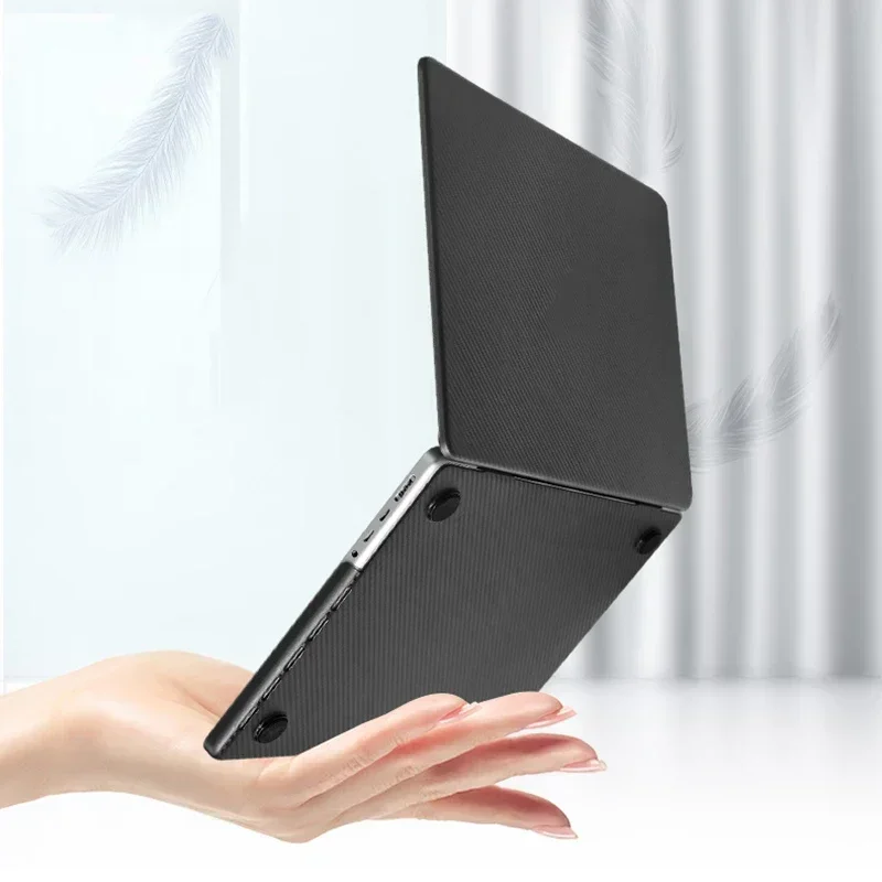 Carbon Fiber Texture Laptop Case For Macbook Air Pro M5 M4 M3 M2 M1 13 14 15 16 Inch 2026 2025 2024 2023 2022 2021 2020 Cover - view 4