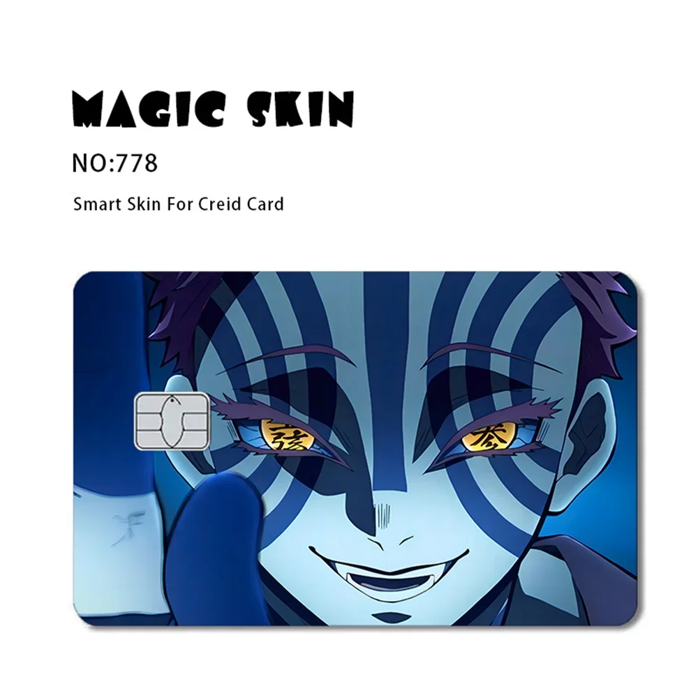 أنيمي شيطان Salyer Tanjirou Nezuko 2.5D HD ماتي PVC ملصقات فيلم الشريط الجلد لبطاقة الائتمان بطاقة الخصم ملصق مضاد للمياه الهدايا