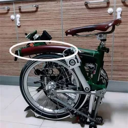 11colors Folding bicycle horizontal frame protection sticker cowhide for brompton frame leather protection handmade have letter