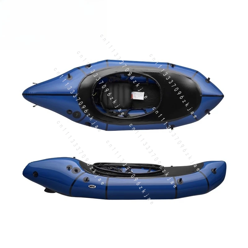 Packraft Alligator Wide Waterproof Single Inflatable Kayak White Water Rafting Backpack Boat
