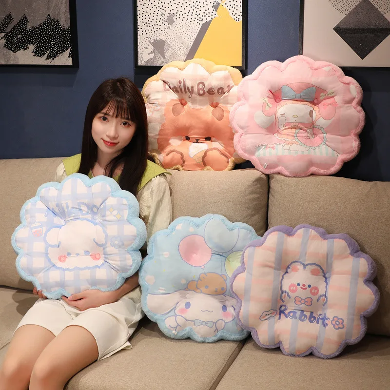 Sanrio Cute Cartoon Big Eared Dog Melody Round Cushion Office Student Chair Cushion Sedentary